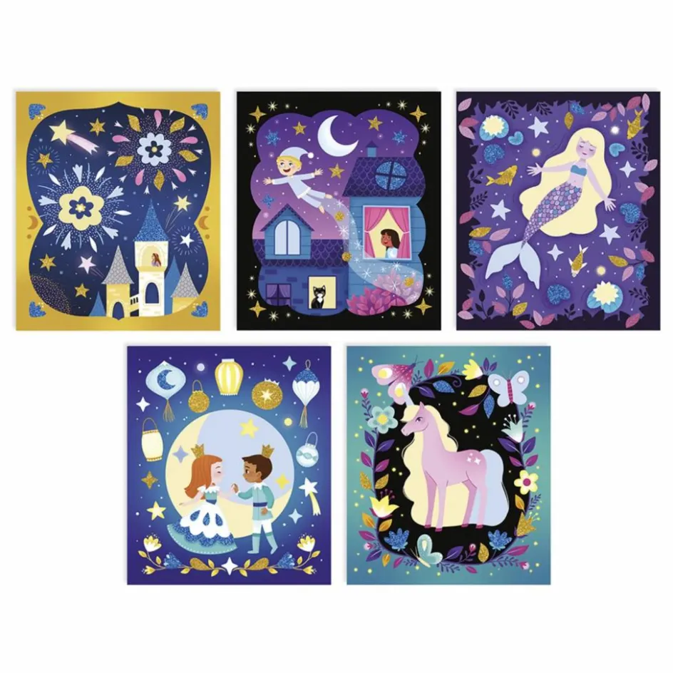 Janod Kit sables phosphorescents et paillettes Nuit Féerique - x Hachette Multicolore