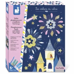 Janod Kit sables phosphorescents et paillettes Nuit Féerique - x Hachette Multicolore