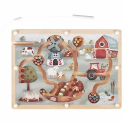 Little Dutch Labyrinthe magnétique en bois FSC - Little Farm| Jouets D'Éveil|Jouets D'Éveil