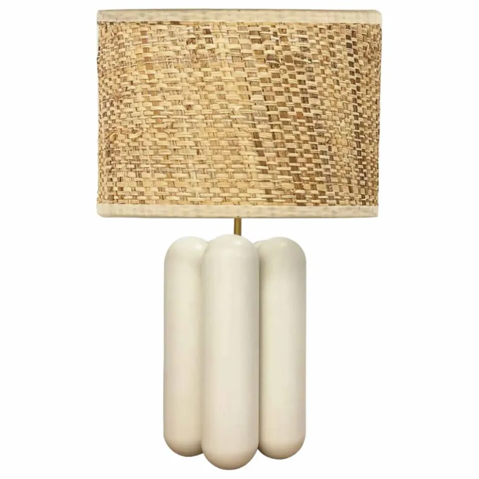 Outlet Lampe à poser abat-jour en raphia Charlotte | Luminaires