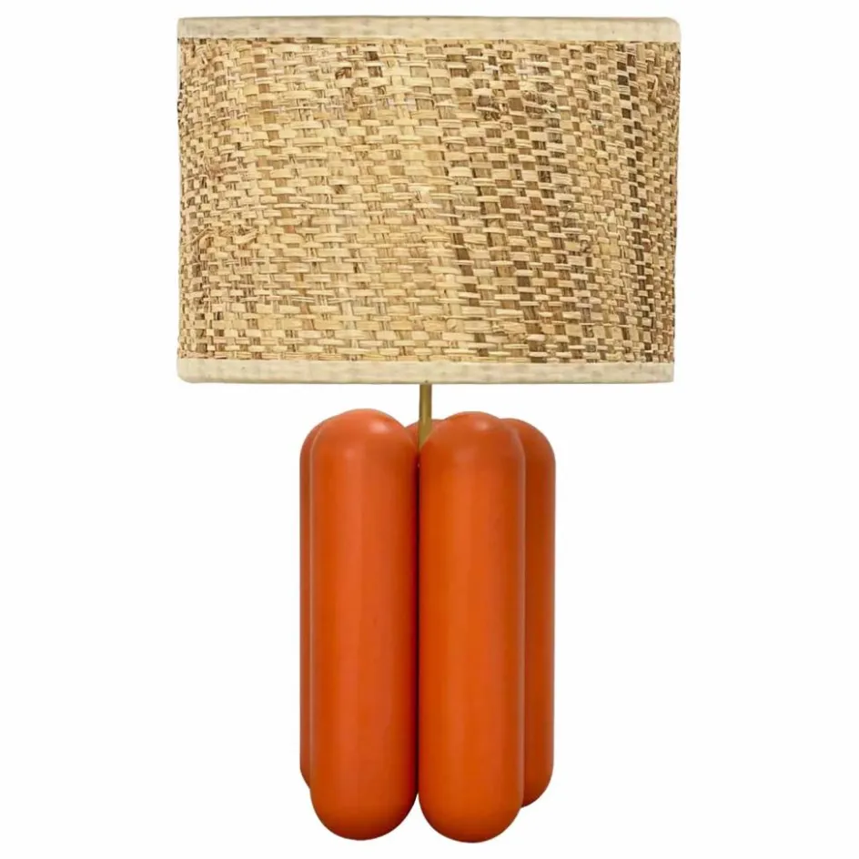 Cosin Luminaires*Lampe à poser abat-jour en raphia Charlotte |