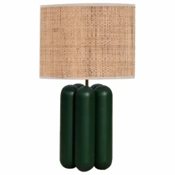Cosin Lampe à poser abat-jour en raphia Charlotte || Luminaires