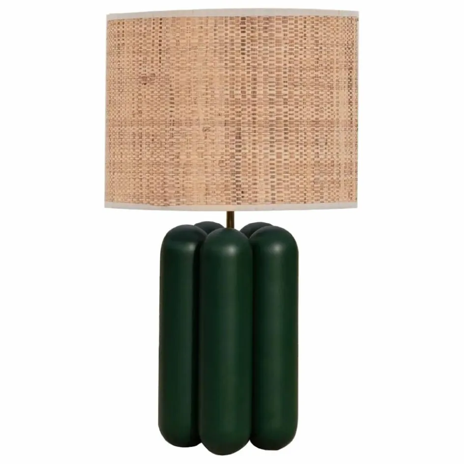 Cosin Lampe à poser abat-jour en raphia Charlotte || Luminaires