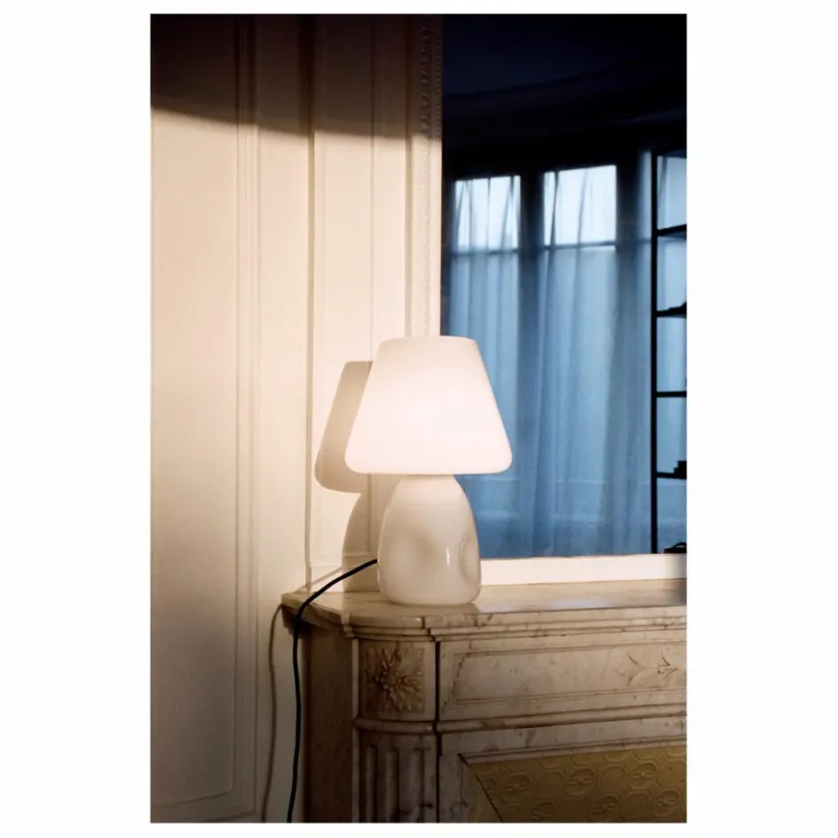 Sale Hay Lampe à poser Apollo en verre opalin | Blanc