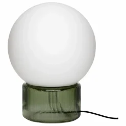 Hübsch Lampe à poser en verre opalin || Luminaires