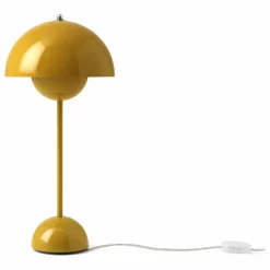 Online & Tradition Lampe à poser Flowerpot VP3, Verner Panton, 1969 | Jaune moutarde