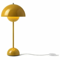 Online & Tradition Lampe à poser Flowerpot VP3, Verner Panton, 1969 | Jaune moutarde