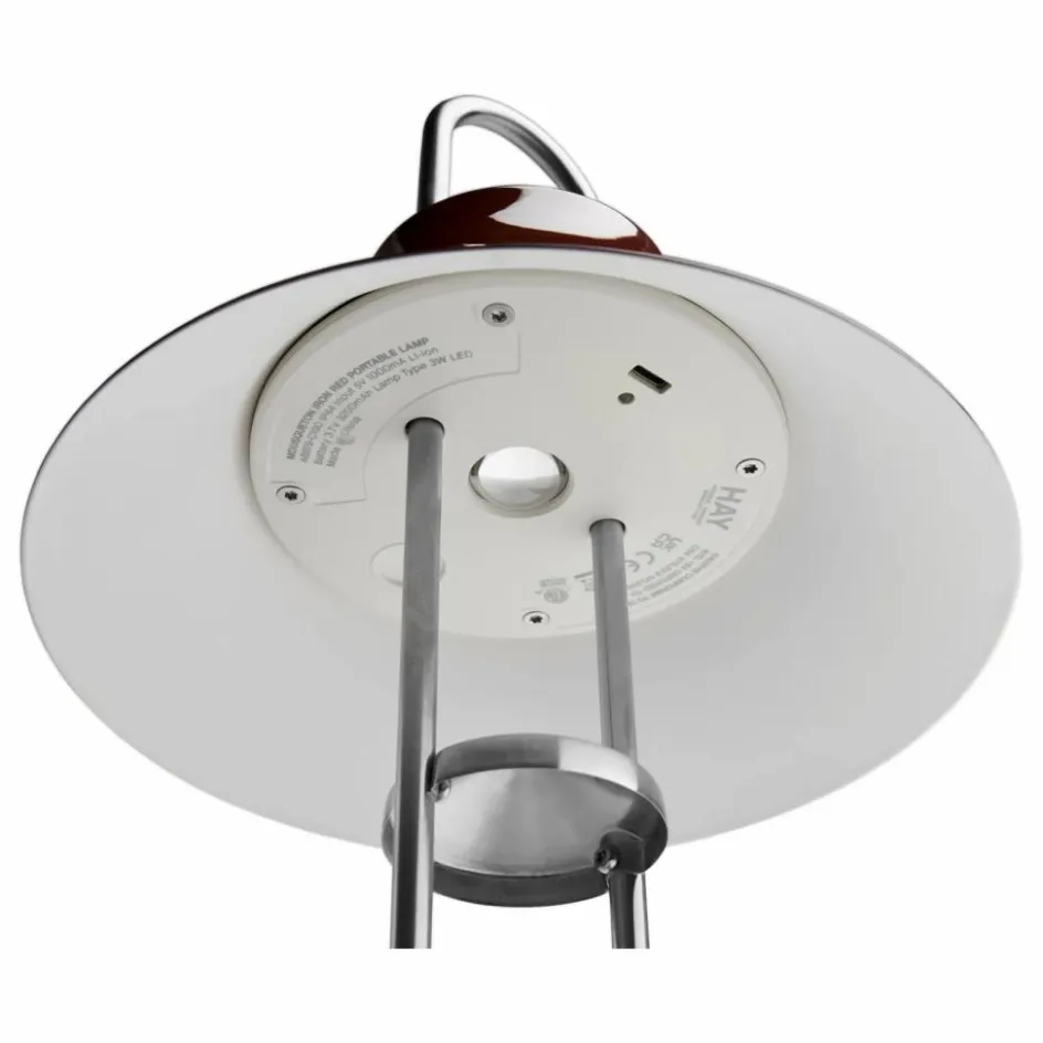 Clearance Hay Lampe à poser portable Mousqueton - Inga Sempé | Rouge