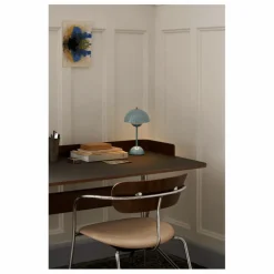 Outlet & Tradition Lampe à poser portative Flowerpot VP9, Verner Panton | Bleu gris