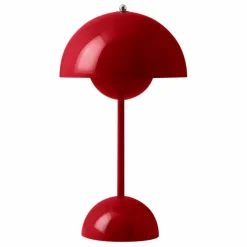 Outlet & Tradition Lampe à poser portative Flowerpot VP9, Verner Panton | Rouge vermillon