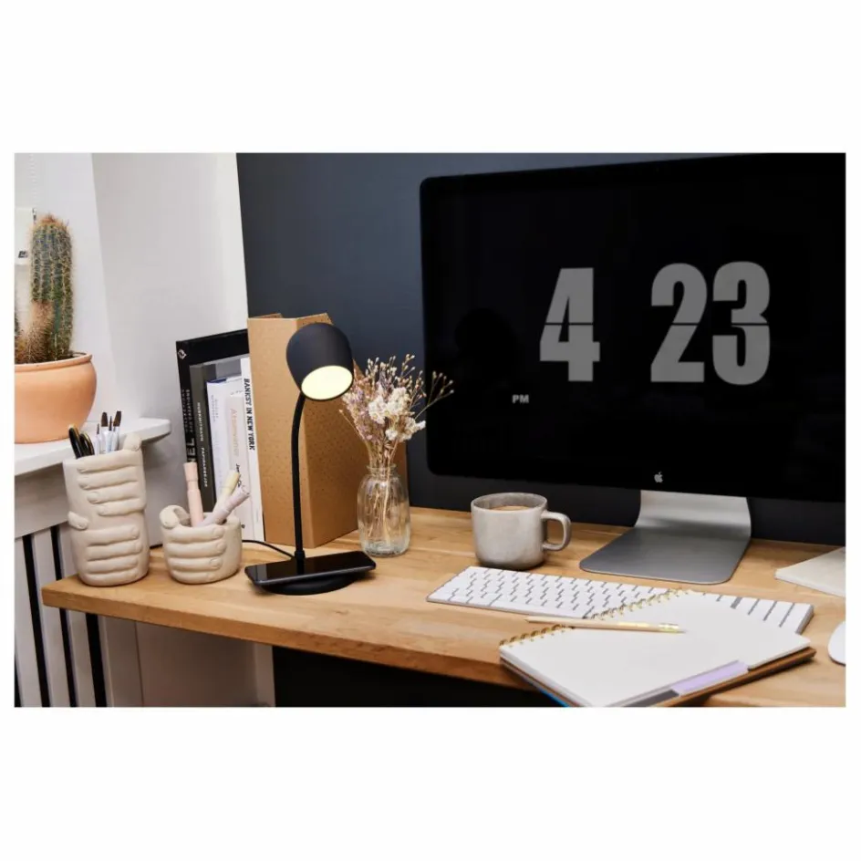 Kreafunk Lampe avec chargeur sans fil Ellie | Noir