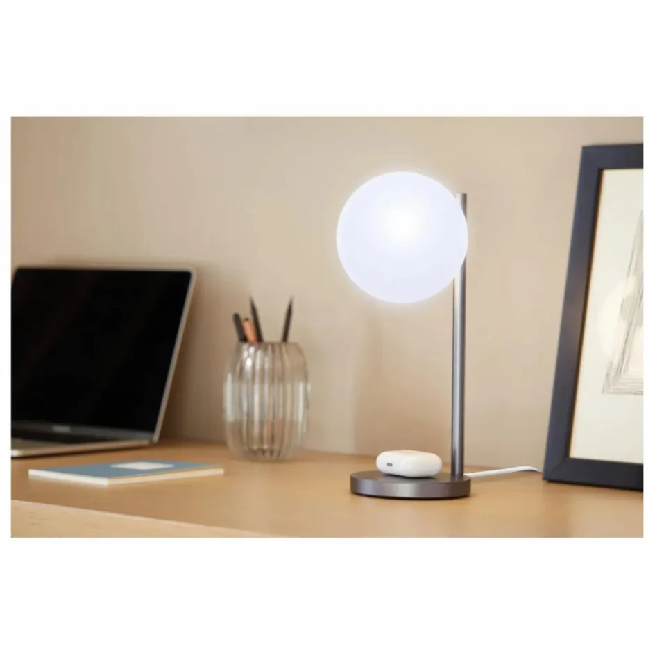 Lexon Lampe de bureau LED et support de chargement Bubble || Luminaires