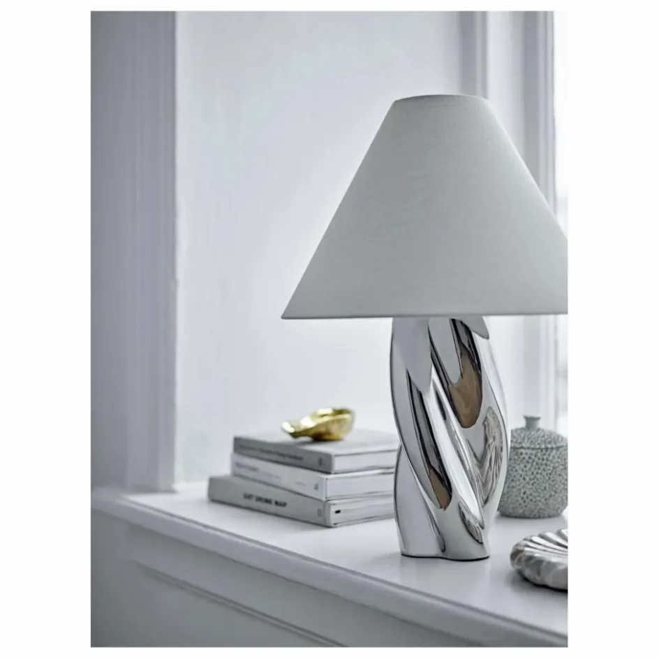 Online Bloomingville Lampe de table Silva en grès | Argenté