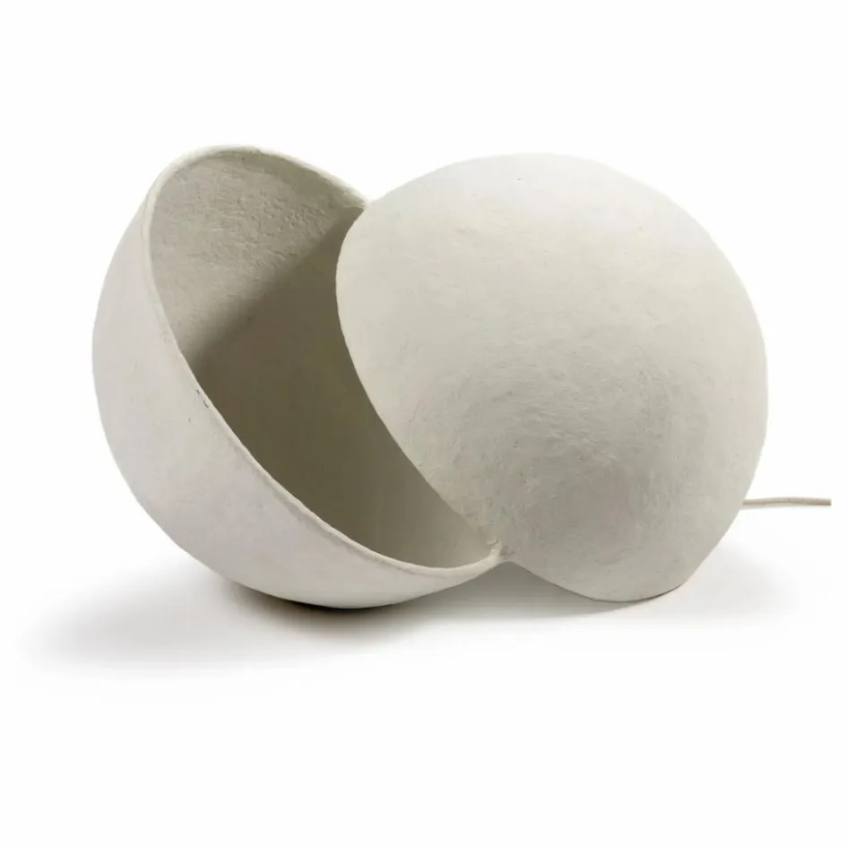 Serax Lampe Earth ronde en papier maché | Blanc