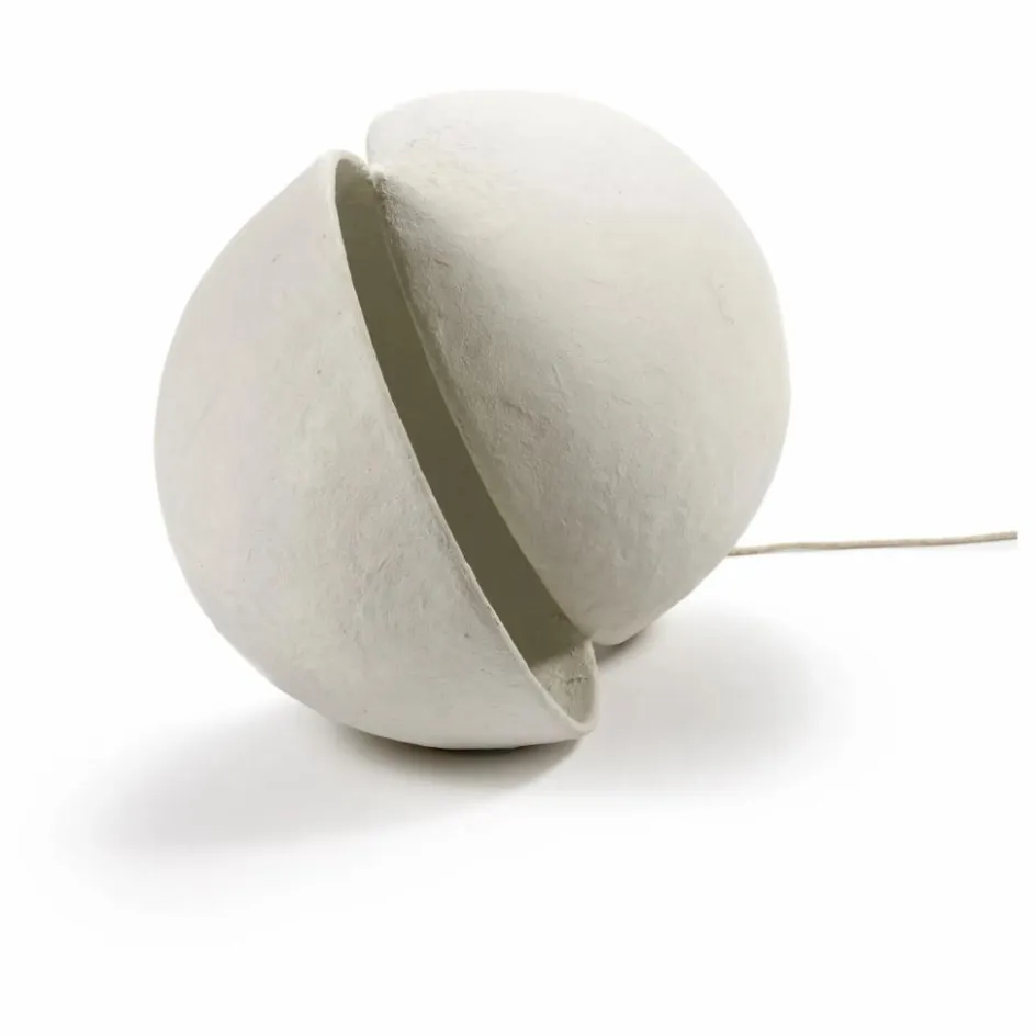Serax Lampe Earth ronde en papier maché | Blanc