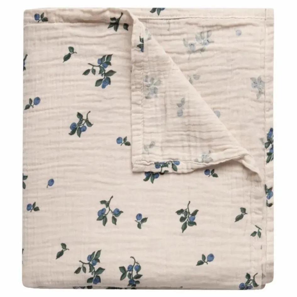 garbo&friends Lange Blueberry en mousseline de coton || Langes|Puériculture