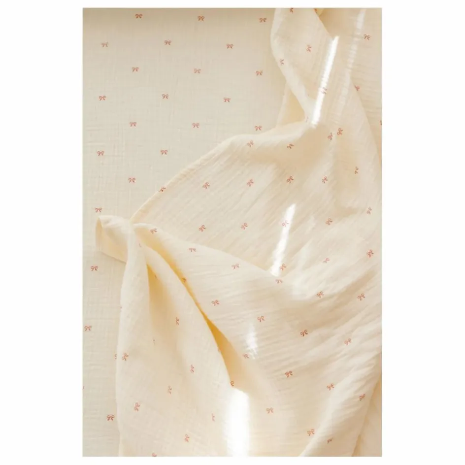Online Soft Spot Lange d'emmaillotage Ribbon en coton bio | Ecru