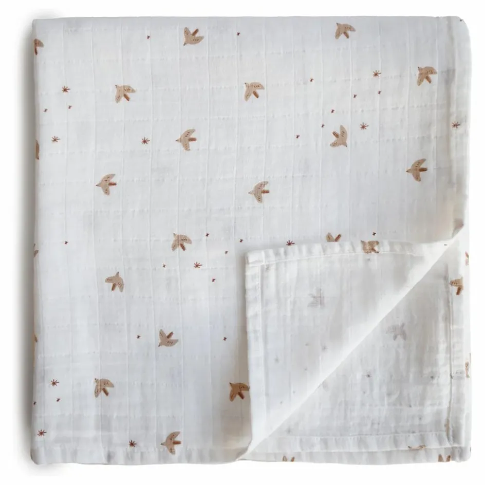 Online Mushie Lange d'emmaillotage Sparrow | Blanc