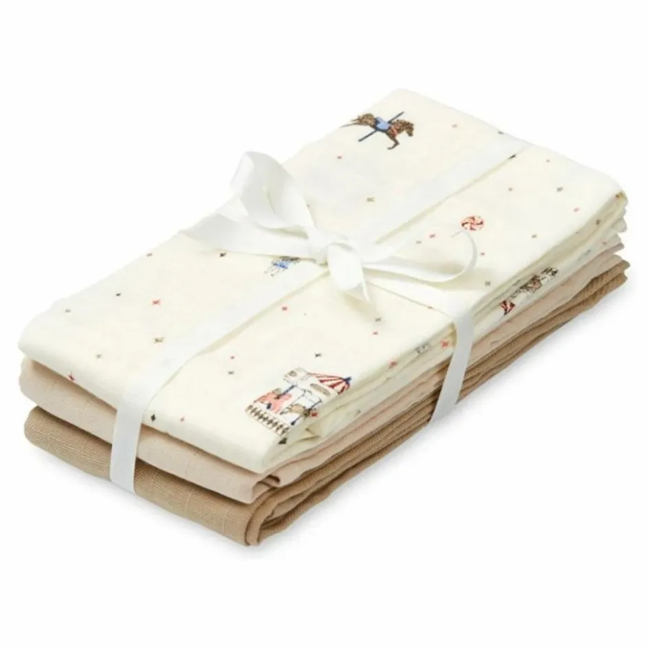 Cam Cam Langes Carrousel - Set de 3 Rouge