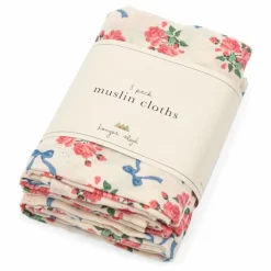 New Konges Sløjd Langes en coton bio Bella Rosita - Set de 3 | Rose