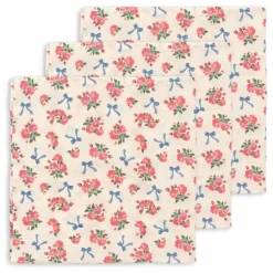 New Konges Sløjd Langes en coton bio Bella Rosita - Set de 3 | Rose