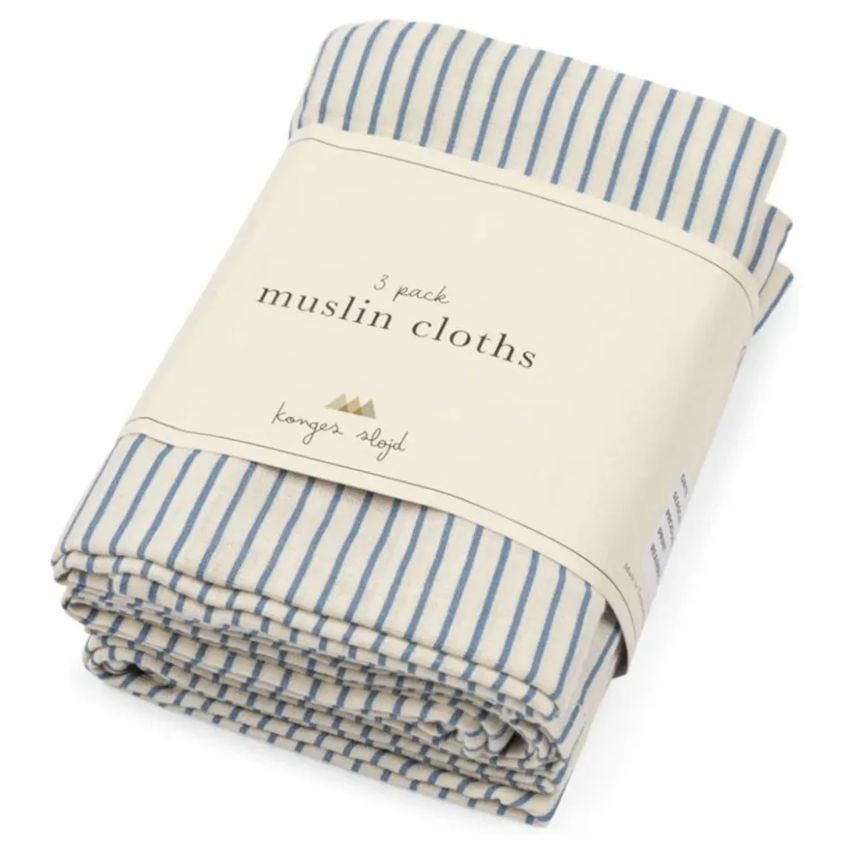 Sale Langes en coton bio Stripes - Set de 3 | Langes|Puériculture