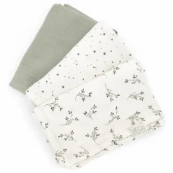 Babyshower Langes Olive - Set de 3 || Langes|Puériculture