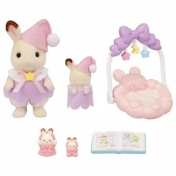 Le coucher des sœurs Lapin Chocolat Maisons De Poupées