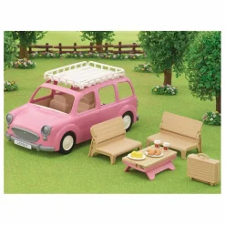 Clearance Sylvanian Families Le monospace rose et set de pique-nique Multicolore
