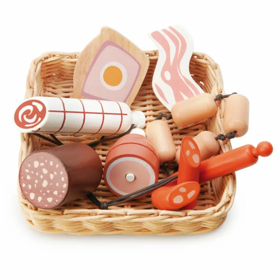 Clearance Tender Leaf Toys Le panier du marché Charcuterie Multicolore