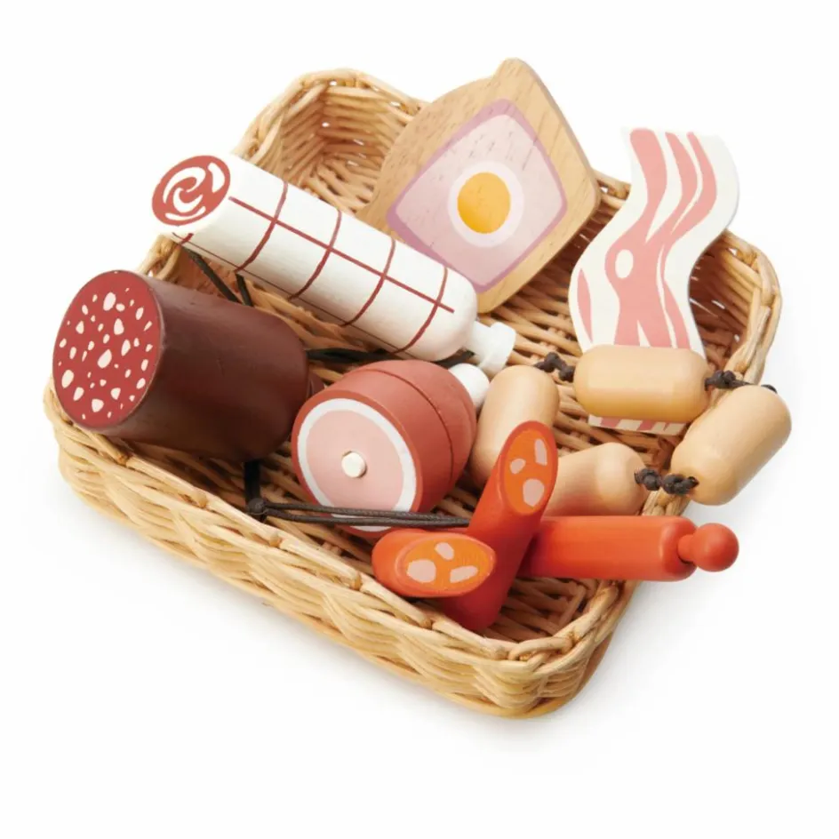 Clearance Tender Leaf Toys Le panier du marché Charcuterie Multicolore