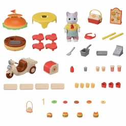 Hot Sylvanian Families Le stand de hamburgers Multicolore