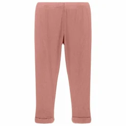 Outlet Studio Bohème Legging Côtelé Rom-Pom Coton Bio | Rose