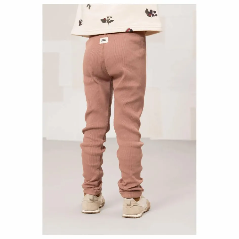 Outlet Studio Bohème Legging Côtelé Rom-Pom Coton Bio | Rose