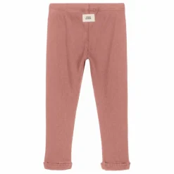 Outlet Studio Bohème Legging Côtelé Rom-Pom Coton Bio | Rose