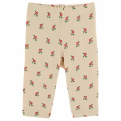 Best Emile et Ida Legging Fleuri Coton Bio | Beige