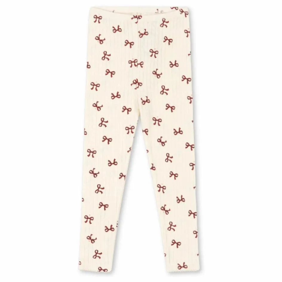 Clearance Legging Minnie Nœuds Pointelle Coton Bio | Enfant Pantalons Jeggings|Leggings, Pantalons