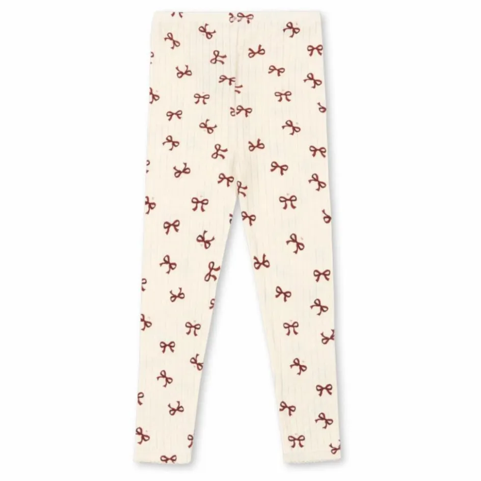 Clearance Legging Minnie Nœuds Pointelle Coton Bio | Enfant Pantalons Jeggings|Leggings, Pantalons
