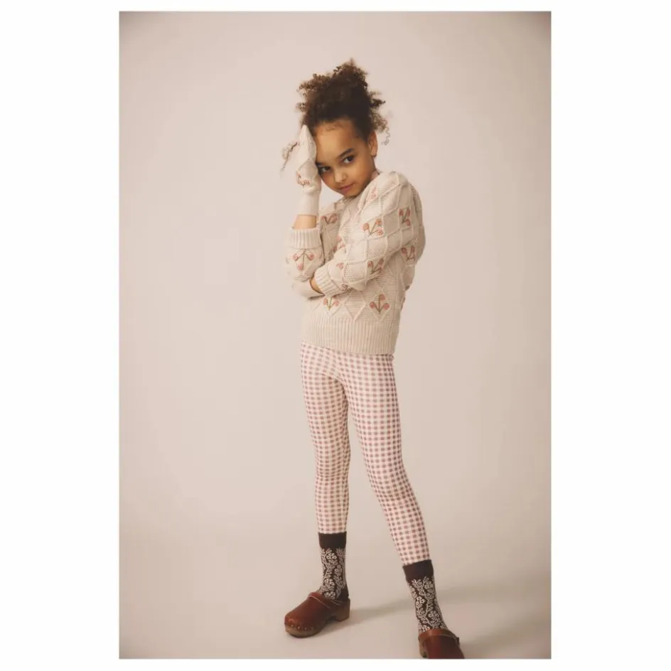 New Soor Ploom Legging Stretch Vichy Coton Bio | Bois de rose