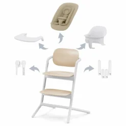 Outlet Cybex Lemo - Chaise haute 4 en 1 Naturel
