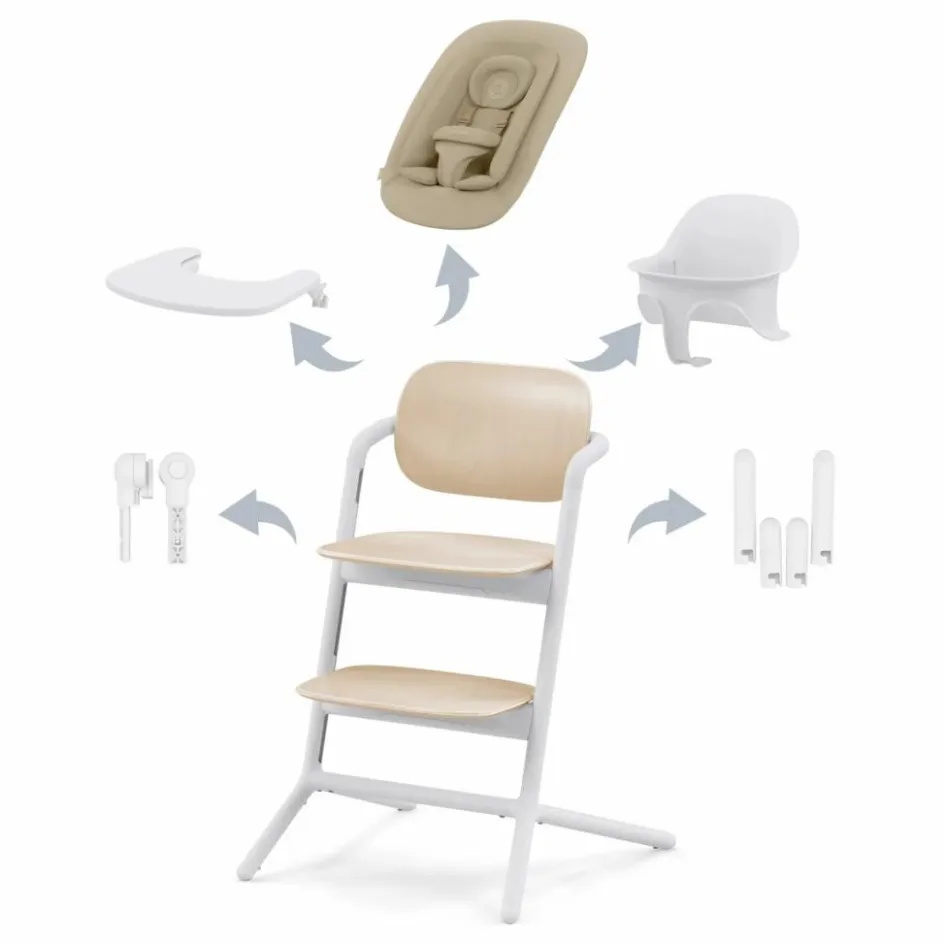 Outlet Cybex Lemo - Chaise haute 4 en 1 Naturel