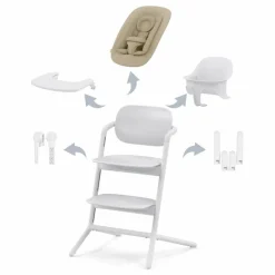 New Cybex Lemo - Chaise haute 4 en 1 | Blanc