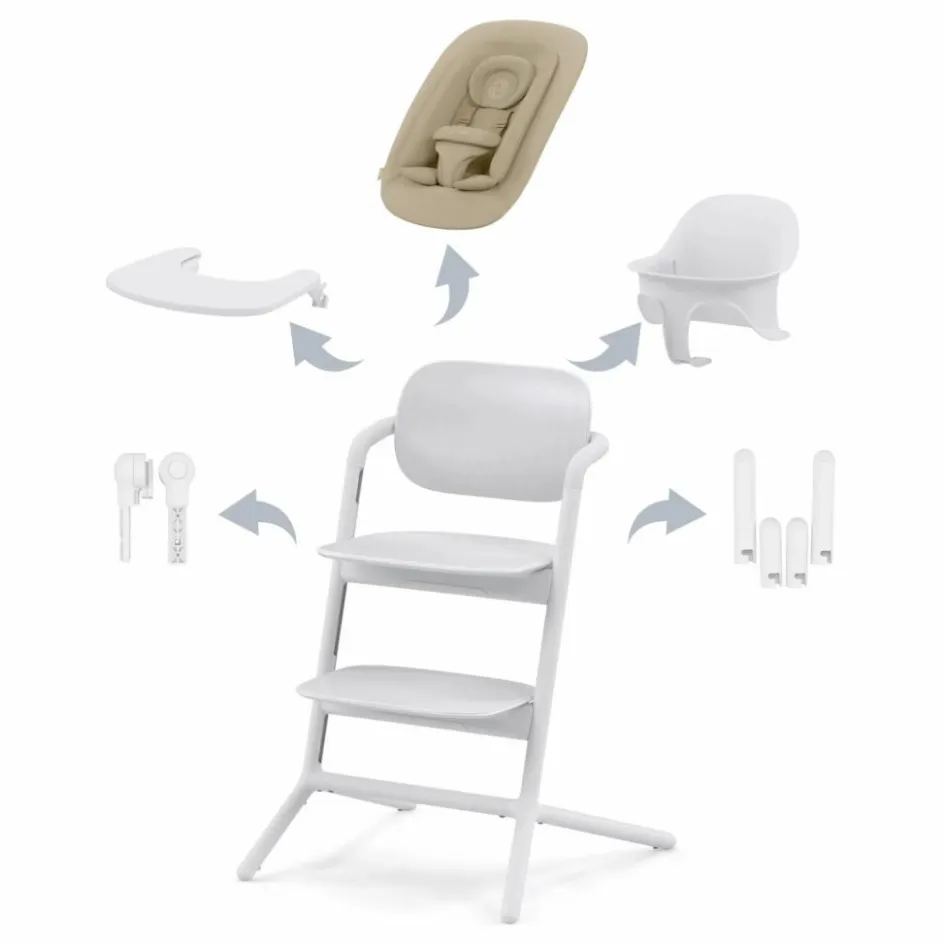 New Cybex Lemo - Chaise haute 4 en 1 | Blanc