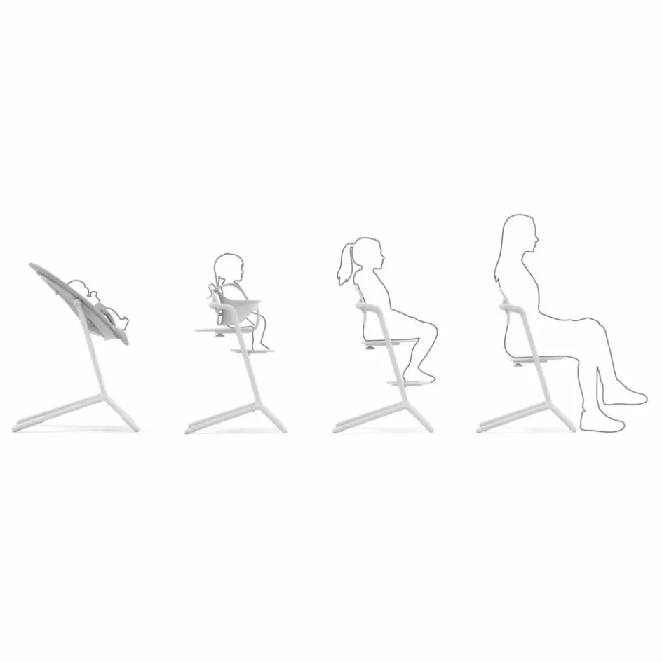 New Cybex Lemo - Chaise haute 4 en 1 | Blanc