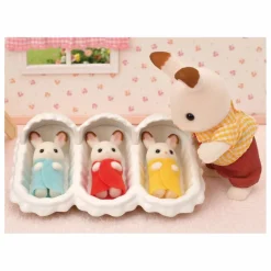 Clearance Les triplés lapin chocolat et accessoires de puériculture Maisons De Poupées
