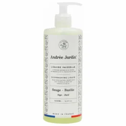 Andrée Jardin Liquide vaisselle Sauge Basilic - 500 ml| Nettoyage Et Entretien