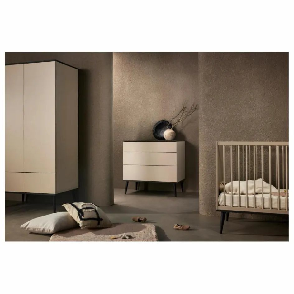 Quax Lit bébé Flow 60x120 cm | Stone