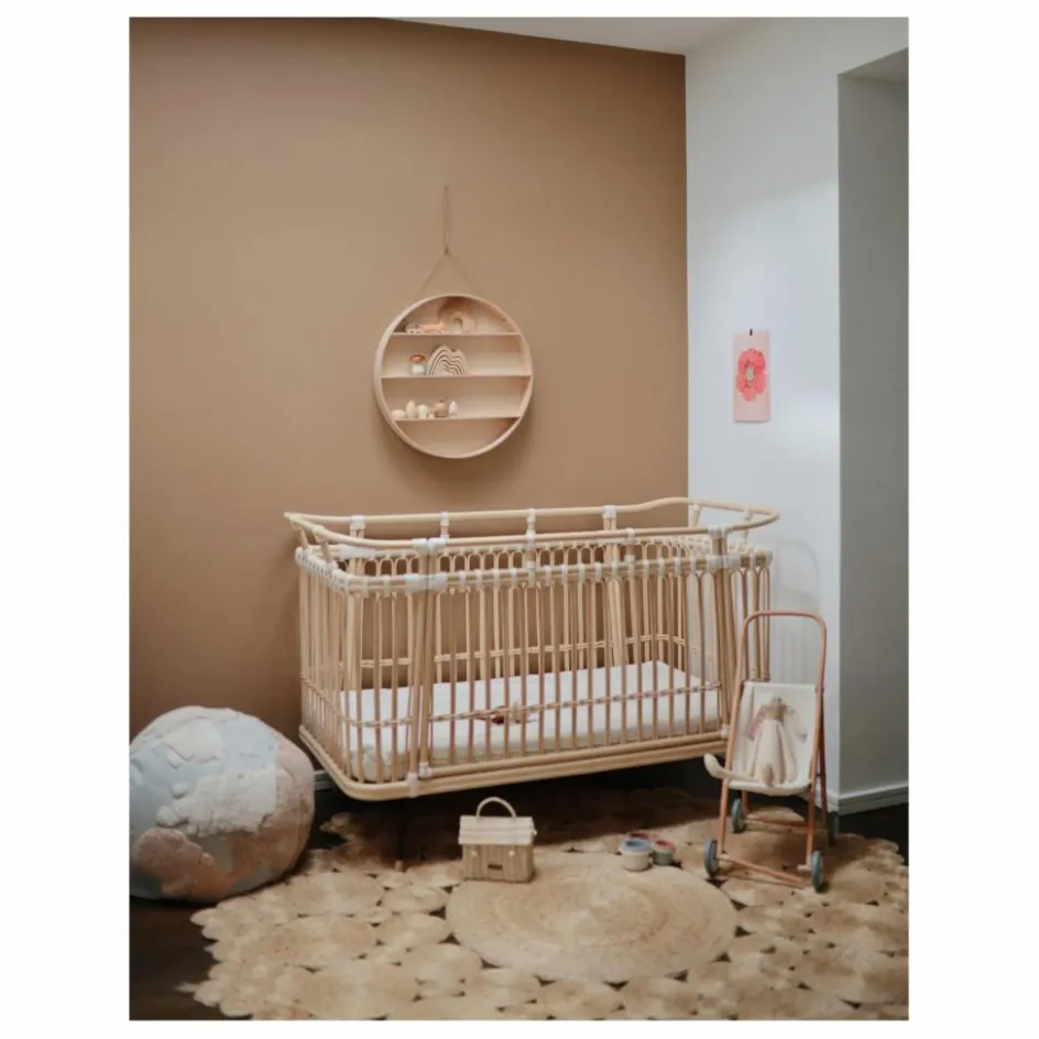 Bermbach Handcrafted Lit bébé Paul en rotin - Liens coton| Cadeau De Naissance