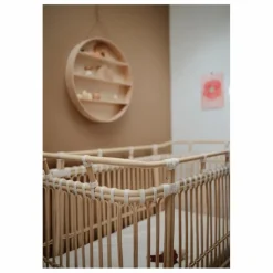 Bermbach Handcrafted Lit bébé Paul en rotin - Liens coton| Cadeau De Naissance