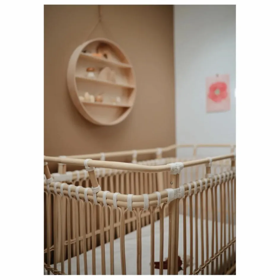 Bermbach Handcrafted Lit bébé Paul en rotin - Liens coton| Cadeau De Naissance